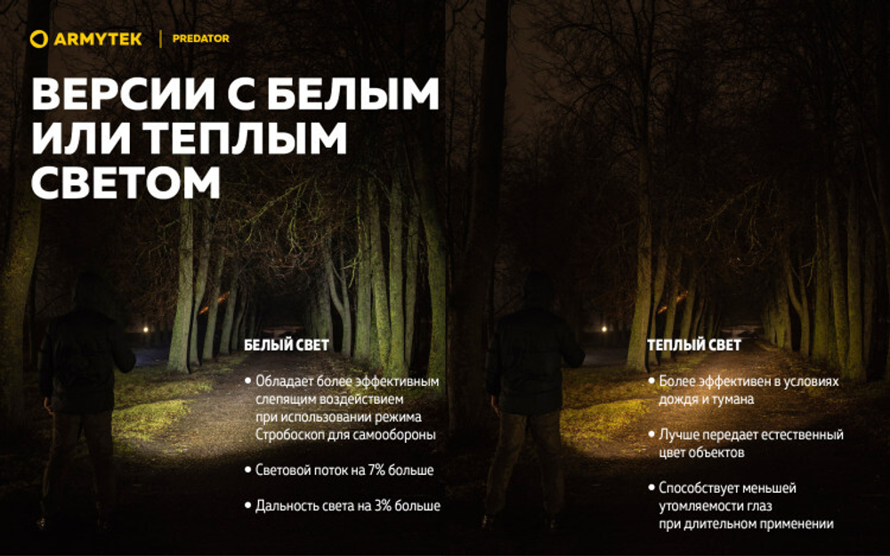 Фонарь Armytek Predator XP-L HI Теплый