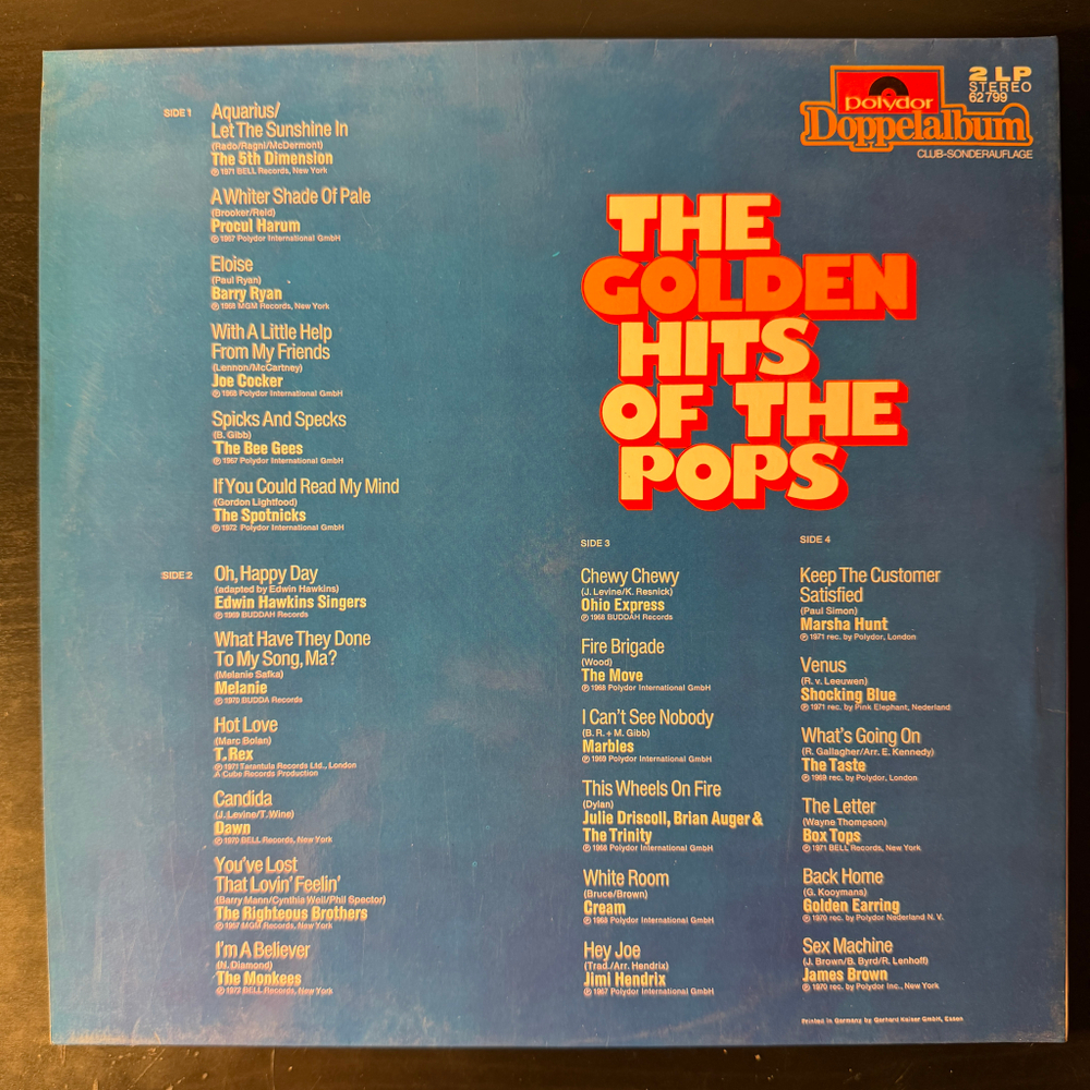 Сборник The Golden Hits Of The Pops 2LP (Германия 1974г.) Т