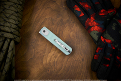 Нож Vosteed Corgi сталь 14C28N Black Stonewash рукоять Jade G10