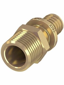 TECE TECEflex Соединение прямое с ниппелем, латунь 16 × R 3/4" наружная резьба