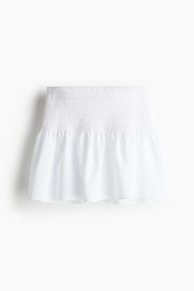 Юбка из хлопкового поплина со сборками - H&M