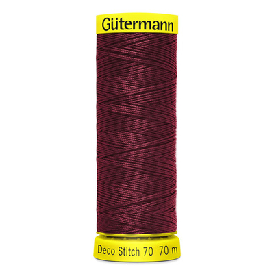 Нитки отделочные Gutermann Deco Stitch 70 (70 метров), 5 кат. | 369 винный