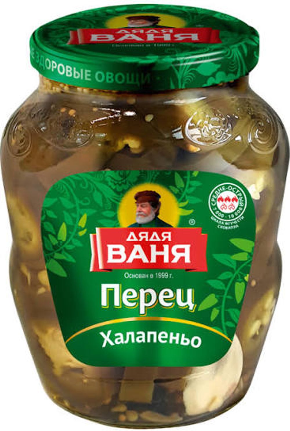 Перец "Дядя Ваня" нарез. халапеньо крас. 350гр