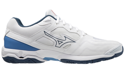 Мужские кроссовки для бадминтона/сквоша Mizuno Wave Phantom 3 - white/dark denim/blue jasper