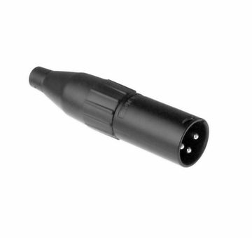 Amphenol AC3MMB - Разъем XLR, 3 контакта, штекер, точеные контакты, цвет - черный