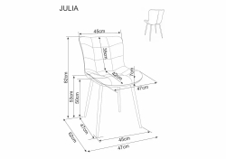 Стул SIGNAL JULIA Brego 07 серый/черный