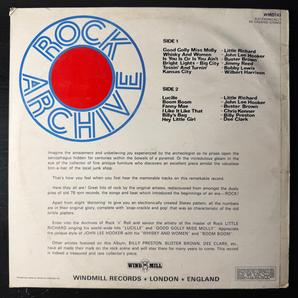 Сборник Rock Archive (Англия 1972г.) Т