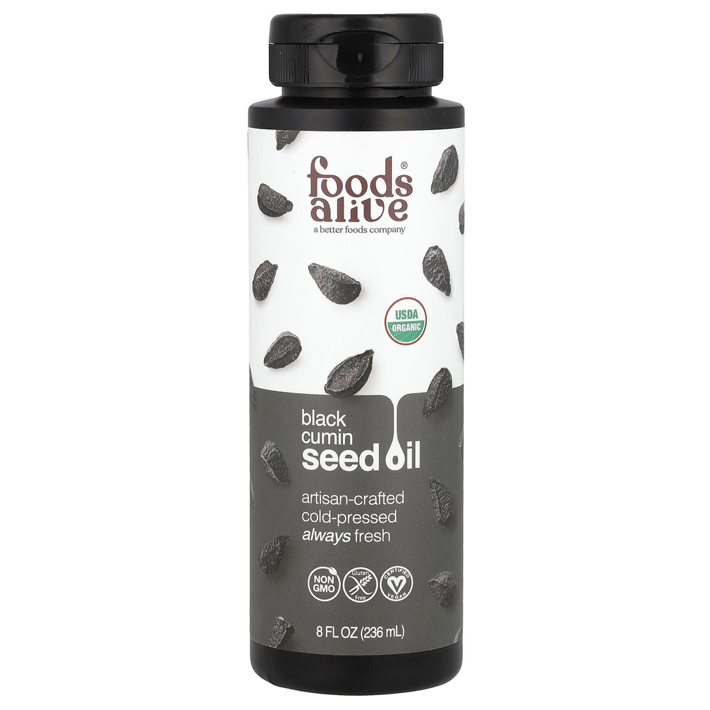 Foods Alive, Органическое масло семян черного тмина, 236 мл (8 жидк. унц.)