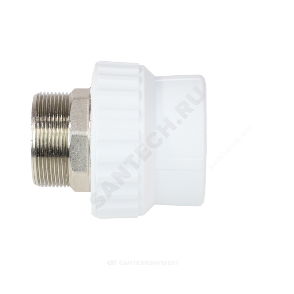 Муфта PP-R комбинированная белая Дн 50х2" НР под ключ VALFEX 10135150
