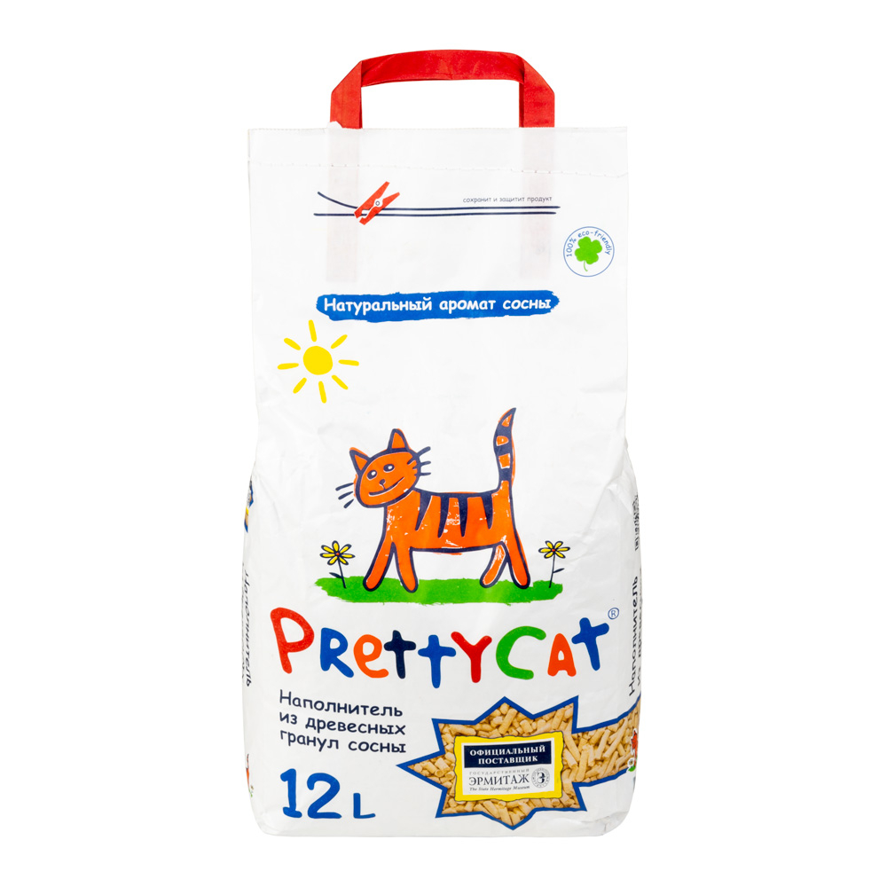 Наполнитель PrettyCat Wood Granules древесный для кошек 12 л (4 кг)