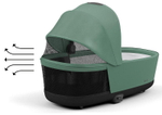 Коляска Cybex Priam IV Rosegold complete Aton S2 Lava Grey Base One 4 в 1 Leaf Green