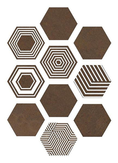 Керамогранит PIER17 Hexa Copper (10 вариаций рис.)