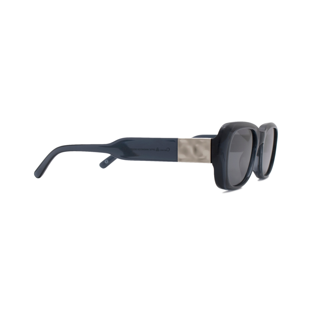 Очки Genex Sunglasses 696 c.119 прямоугольные прозрачно-синие с серебром