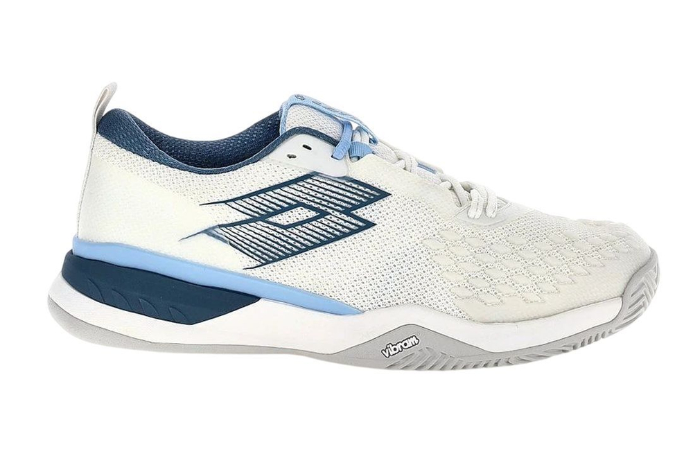 Теннисные кроссовки Lotto Raptor Hyperpulse 100 III Clay - all white/mallard blue/clear sky