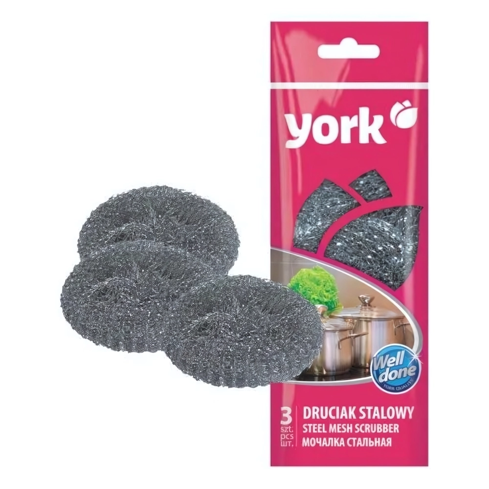 Губки стальные YORK 3шт.