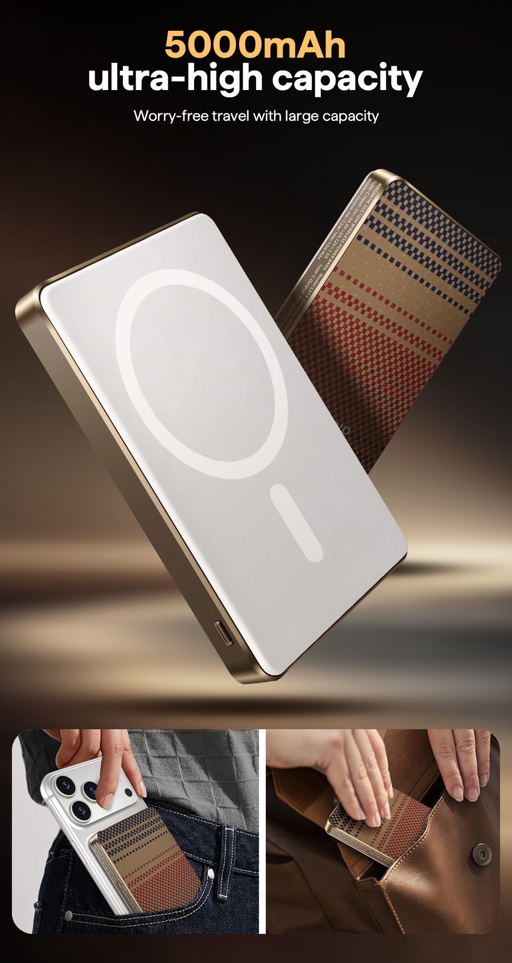 Power Bank DINGEND 15W (5 000mAh)