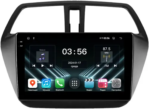 Магнитола для Suzuki SX4 2 2013-2021 (штатная КЗВ) - FarCar S280 монитор 9.5" IPS на Android 13, CarPlay
