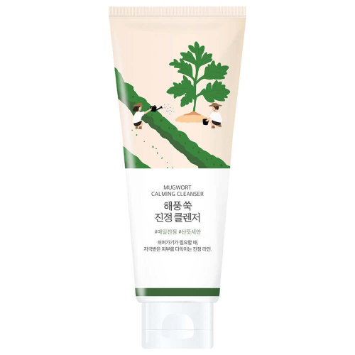 Round Lab Mugwort Calming Cleanser успокаивающая пенка для умывания с полынью
