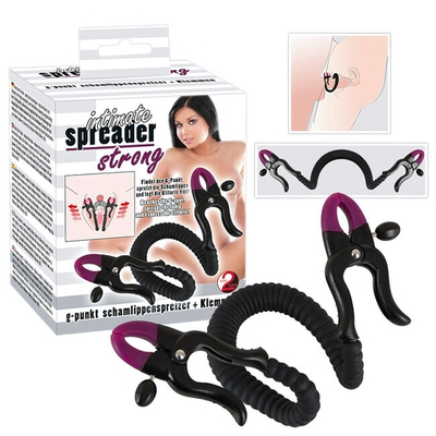 Вагинальная распорка для G-стимуляции Intimate Spreader Strong (Цвет: черный с фиолетовым)
