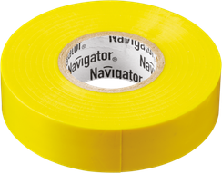 Изолента Navigator 0,18*19*20 желтая 21645