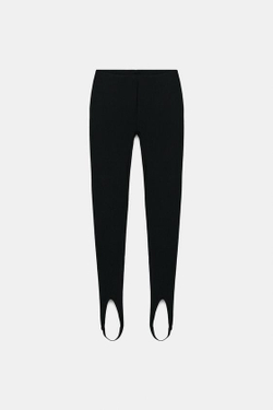 ZARA ЭЛАСТИЧНЫЕ ЛЕГИНСЫ СО ШТРИПКАМИ, ЧЕРНЫЙ