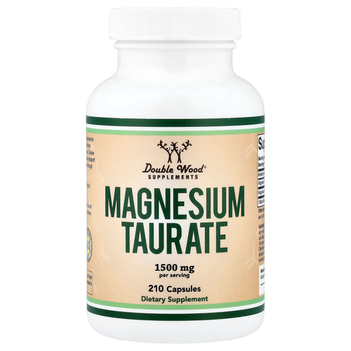Double Wood Supplements, таурат магния, 210 капсул (500 мг в 1 капсуле)