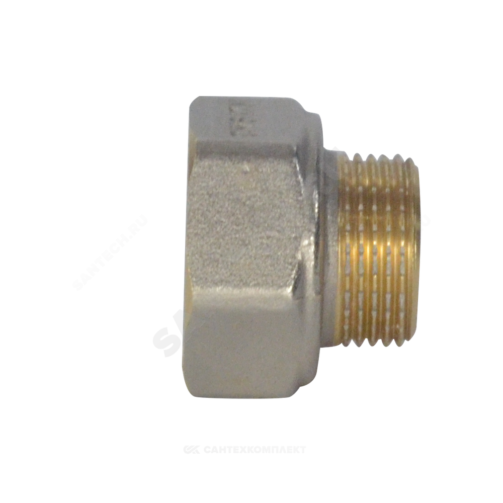 Переход латунь никель реборда Ду 32х25 (1 1/4"х1") ВР/НР 9021 ГОСТ 32585-2013 Aquasfera 9021-06