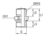 Штуцер FE ORFS 1.3/16" BSP 1/2"