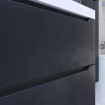 Тумба с раковиной Uperwood Tanos NEW 50 см, подвесная, черная