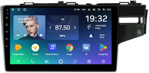 Магнитола для Honda Fit 3 2013-2020 (рамка под 10", без штатной камеры ЗВ) - Teyes CC2 PLUS монитор 10.1" QLED, Android 10, Быстрая, SIM-слот