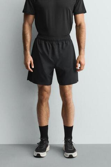 ZARA СПОРТИВНЫЕ ШОРТЫ 9", ЧЕРНЫЙ