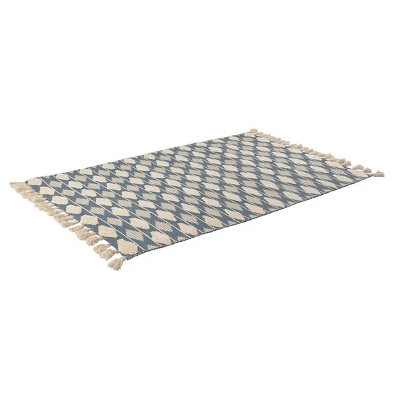 Ковер из хлопка синего цвета Argyle Ethnic 160х230 см