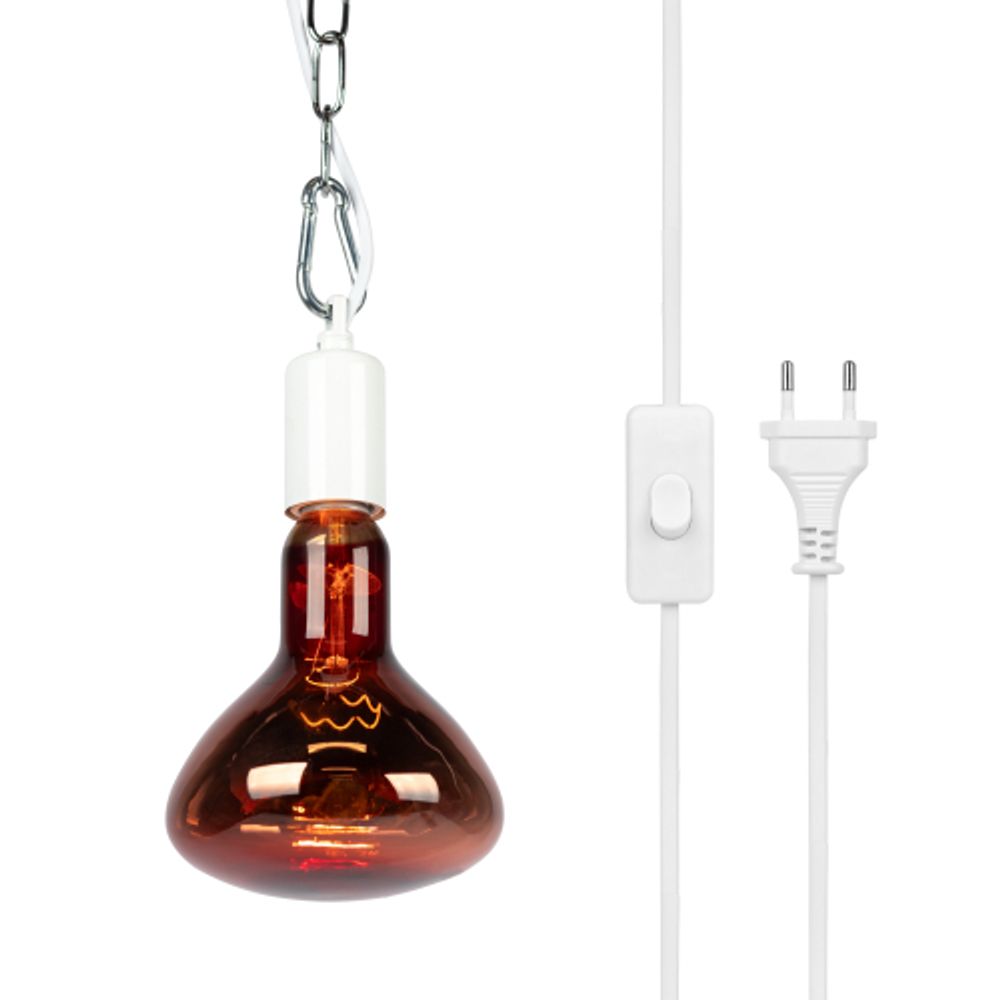 Светильник для растений ЭРА FITO-Hanging сeramic holder 3 m подвесной патрон керамический с кабелем и цоколем Е27 | Светильники для растений