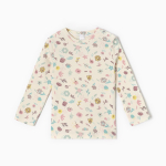 Футболка с дл. рукавом Flower р. 74-80 бежевый 9952951 (Крошка Я), 1 шт.