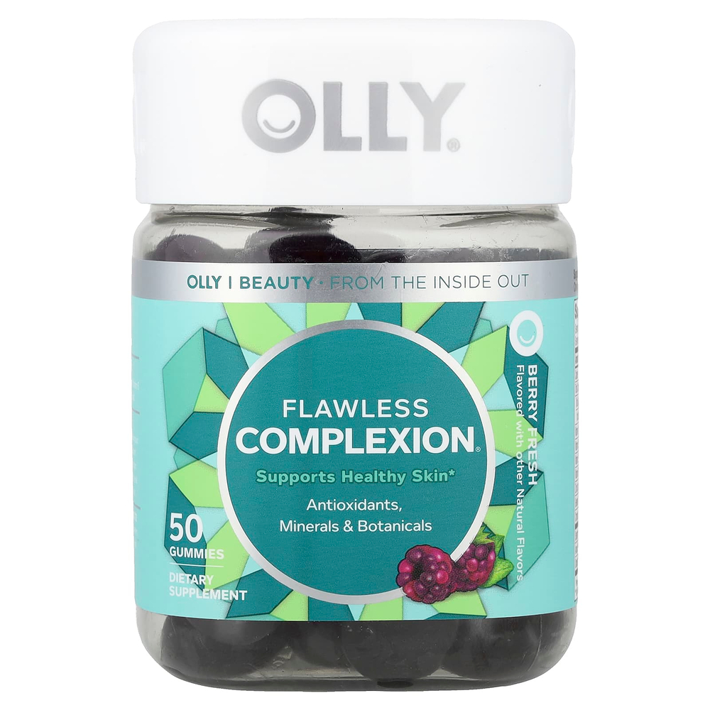 OLLY, Flawless Complexion, жевательные таблетки, со вкусом ягод, 50 жевательных таблеток