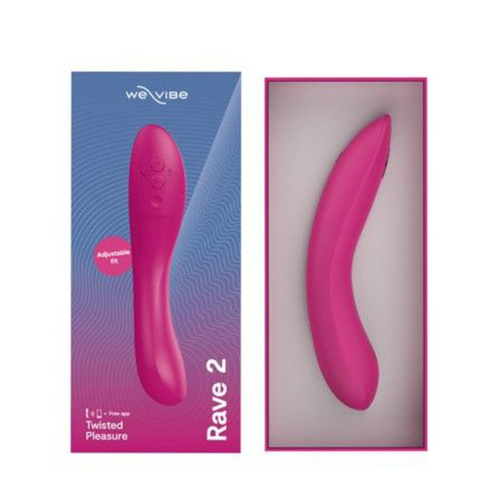 Розовый изогнутый вибромассажер 21,7см We-Vibe Rave 2 SNRA2SG3