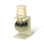Edwin Jagger Large Ivory Silver Tip 3EJ467LDS - Помазок слоновая кость барсучий ворс с подставкой