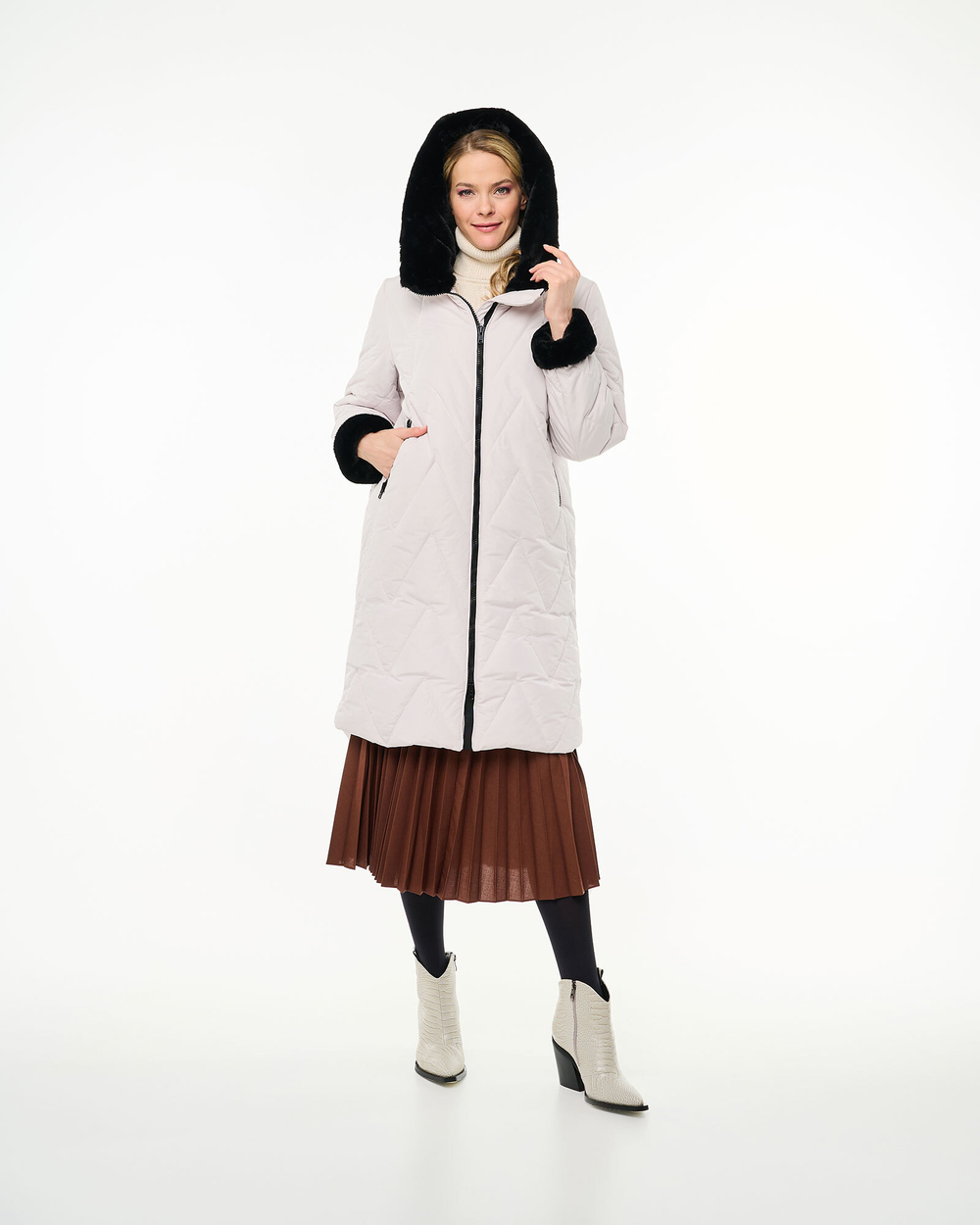 Пальто женское 3156-115/FUR-FW22 Dixi Coat