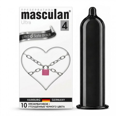 Презервативы Masculan ultra 4 ультрапрочные 10 шт. (Ultra Safe Black № 10)