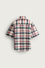 РУБАШКА RELAXED FIT С РЕЛЬЕФНЫМ УЗОРОМ В КЛЕТКУ — ZARA
