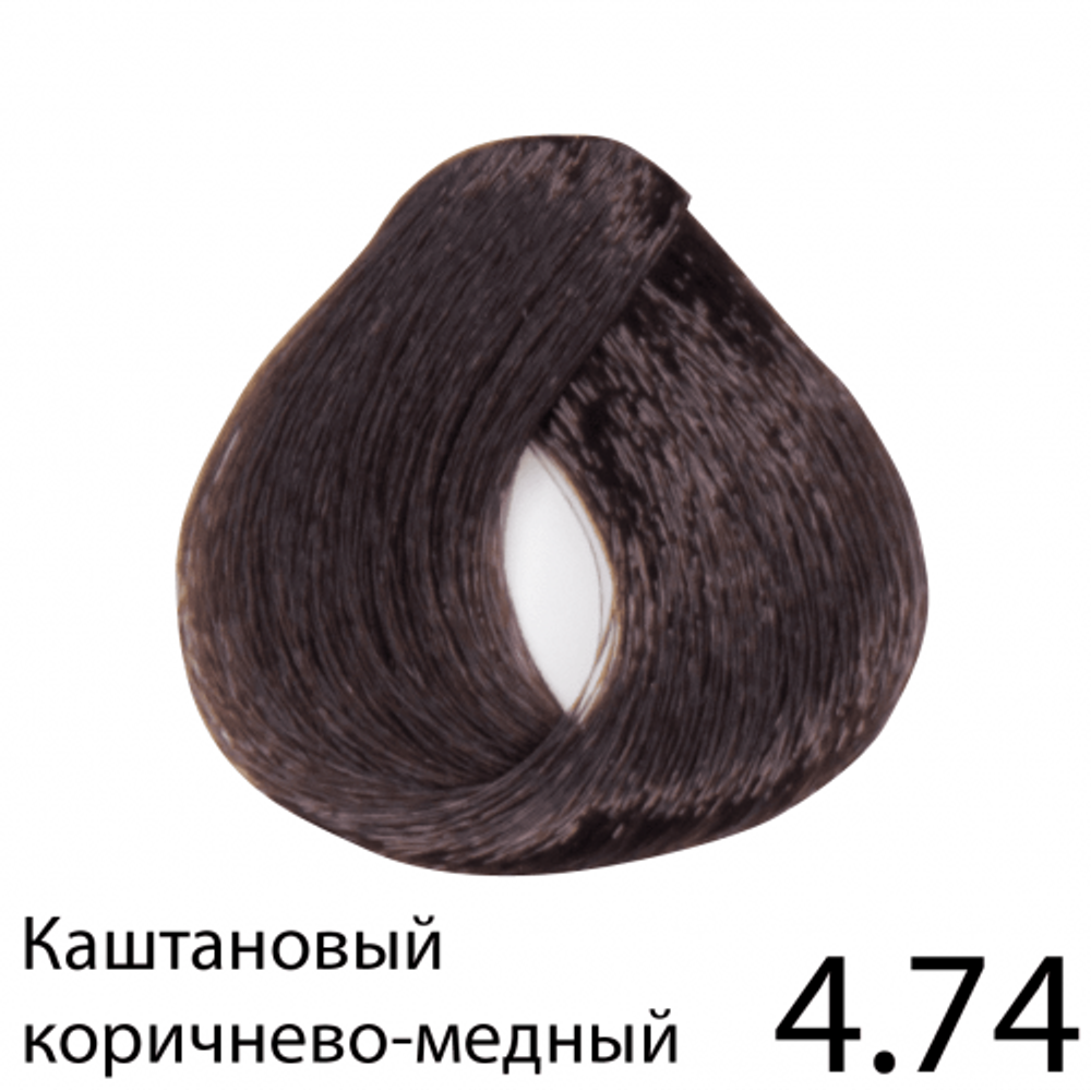 Безаммиачная перманентная крем-краска REGAL ZERO (каштановая табачно-медная), 4.74, BES, 100 мл.