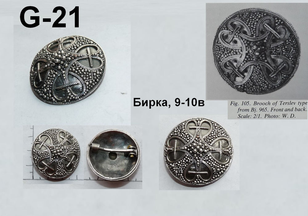 Фибула. Бирка 9-10 в. (круглая)