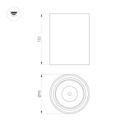 Светильник SP-SALT-R95-20W Warm3000 (BK, 40 deg, 230V) (Arlight, IP54 Металл, 5 лет) 056754