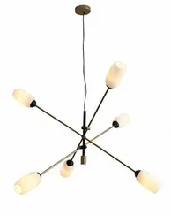 Люстра подвесная NewRgy MD19037-6 WH, 6×40 Вт, белая