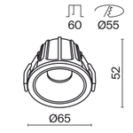 Встраиваемый светильник Technical DL043-01-10W3K-D-RD-WB