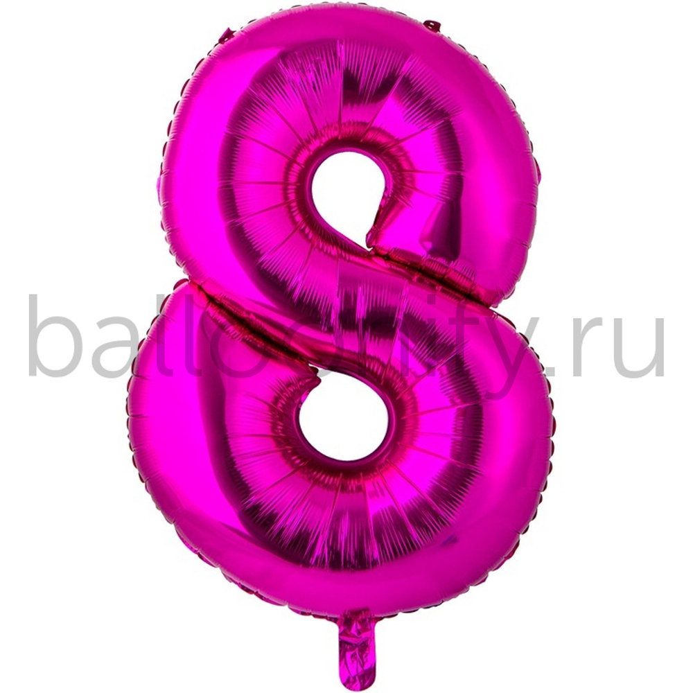 Шар ЦИФРА 8 Fuchsia 26" 66 см