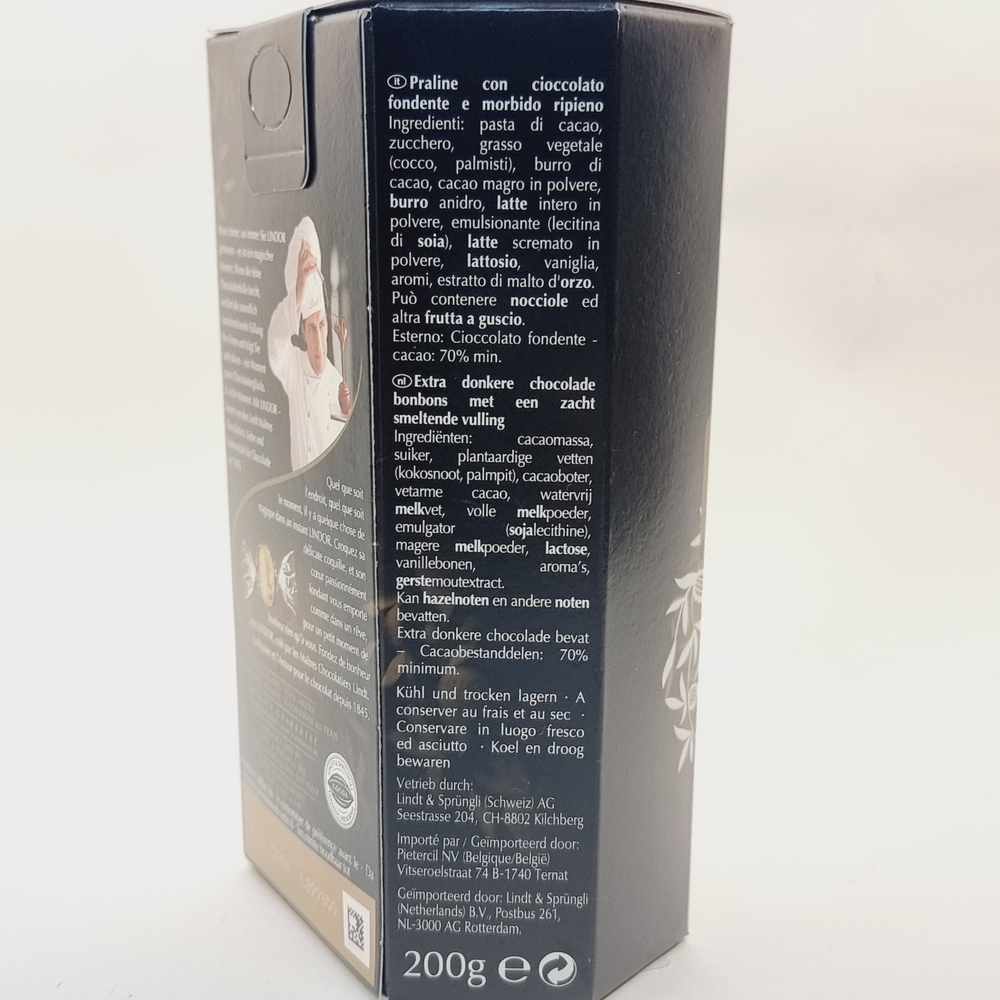Конфеты шоколадные Lindt Lindor 70% Cacao 200 г (из Финляндии)