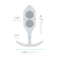 Анальная пробка для ношения цвета лайм 12,7см b-Vibe Snug Plug 3 BV-009-LME
