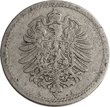 5 пфеннигов 1874-1889 Германия