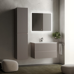 Тумба подвесная Sancos Snob R, Doha Soft 790х445х500, под столешницу без отверстия под смеситель, цвет Kreman, арт. SNR80SM